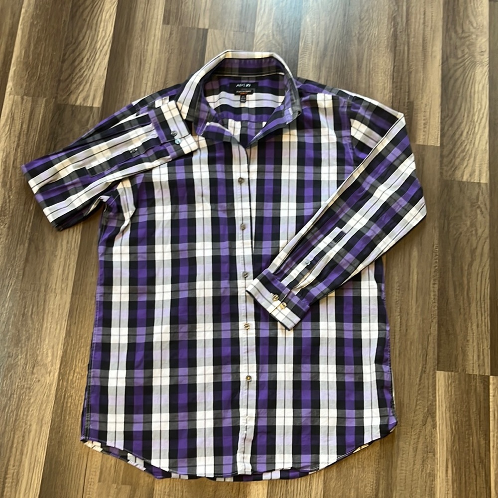 Apt 9 stretch fabric slim fit dress shirt